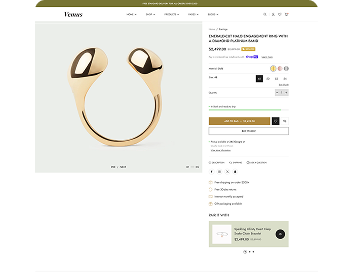 Vemus Jewelry Ecommerce project screenshot