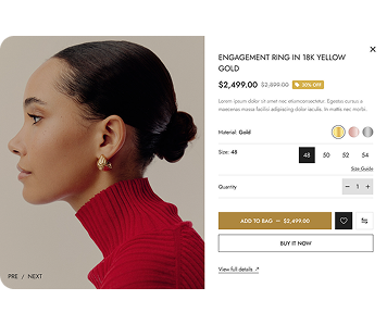 Vemus Jewelry Ecommerce project screenshot